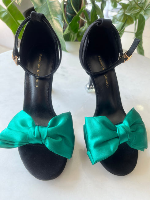 Ribbon Bows Decor Buckle Straps Heels